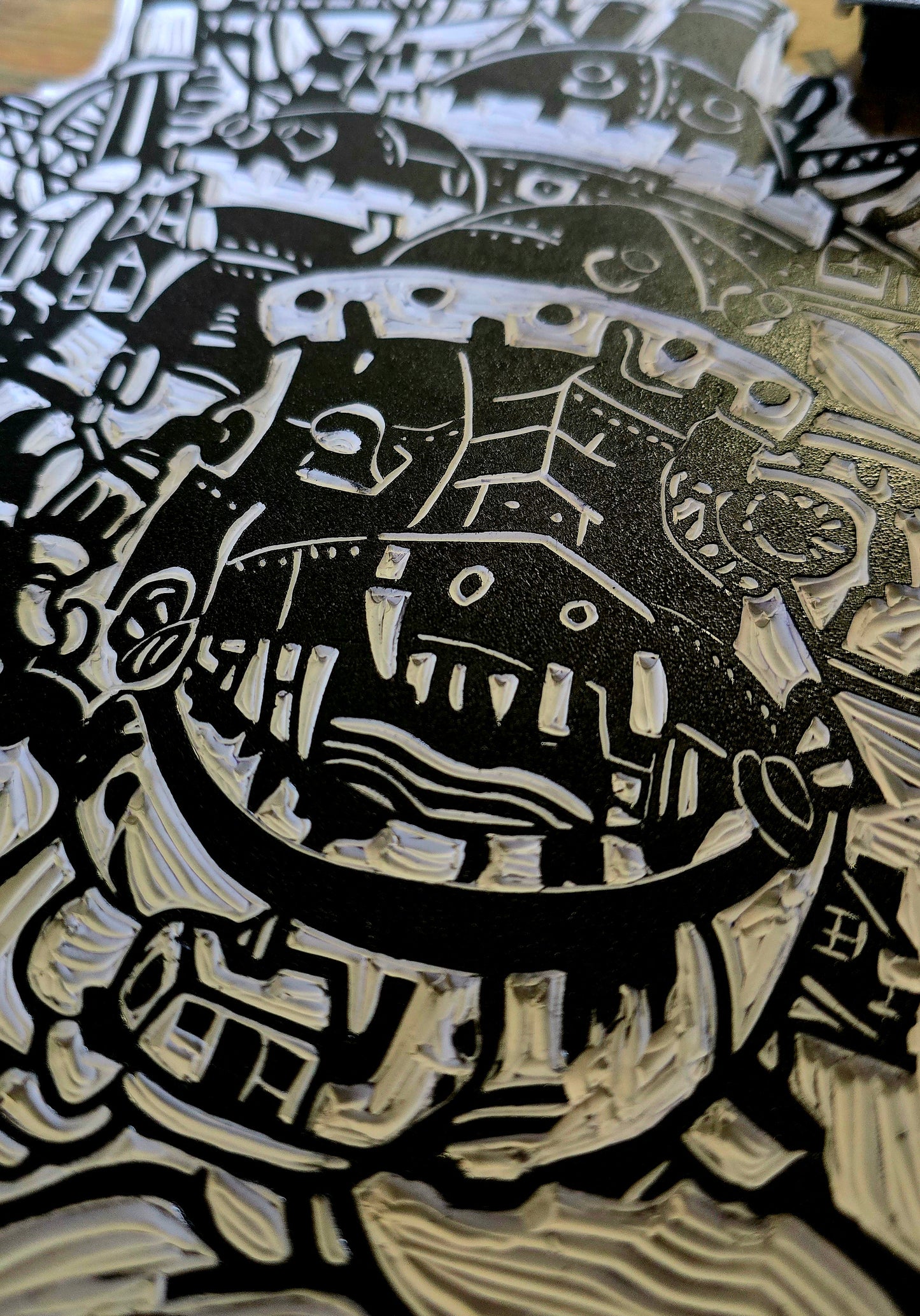 Studio Ghibli Print | Original Linoprint | Howl's Moving Castle