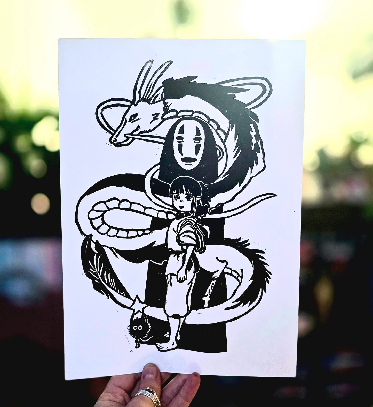 Studio Ghibli Print | Original Linoprint | Spirited Away