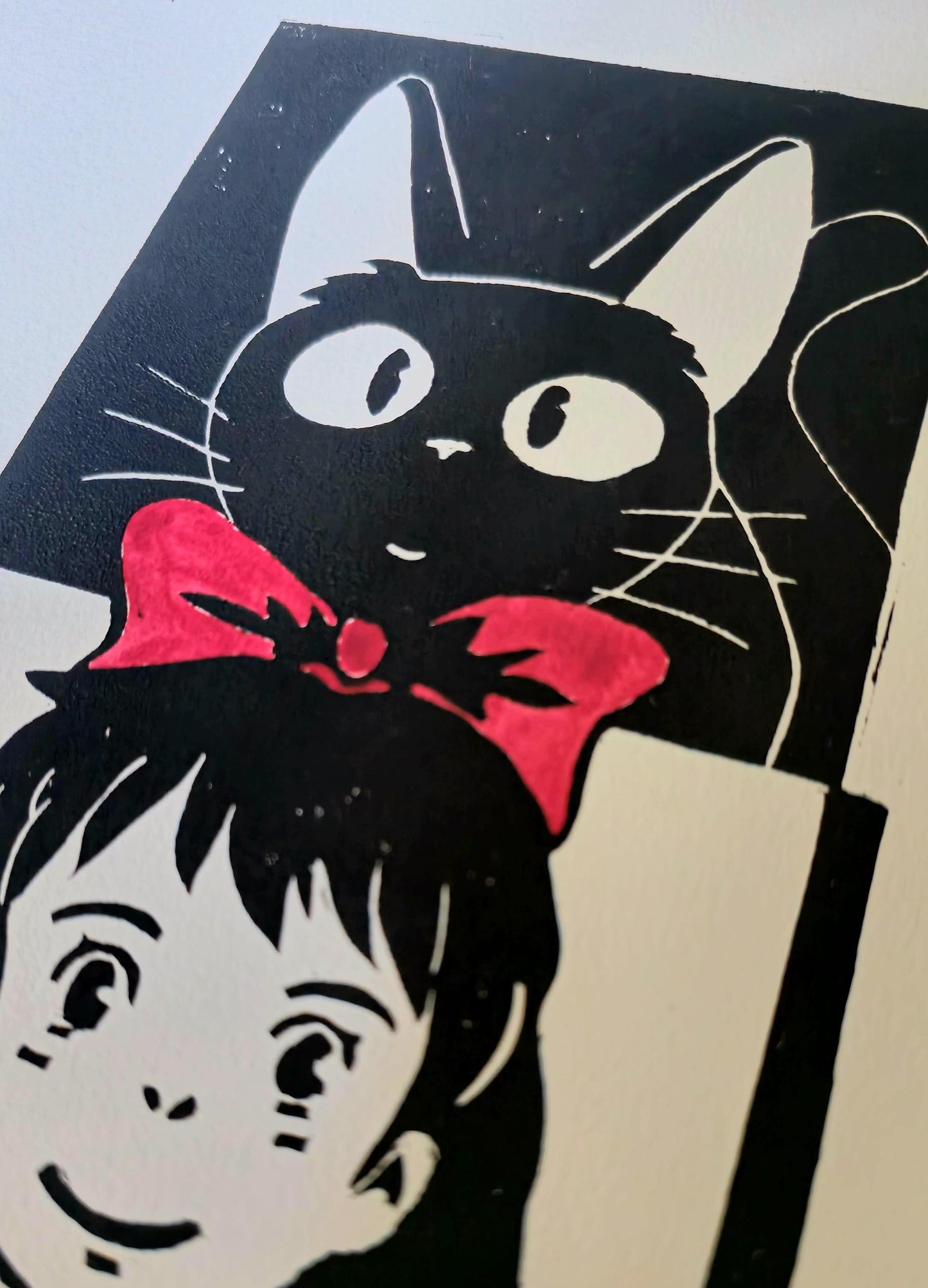 Studio Ghibli Print | Original Linoprint | Kiki's Delivery Service