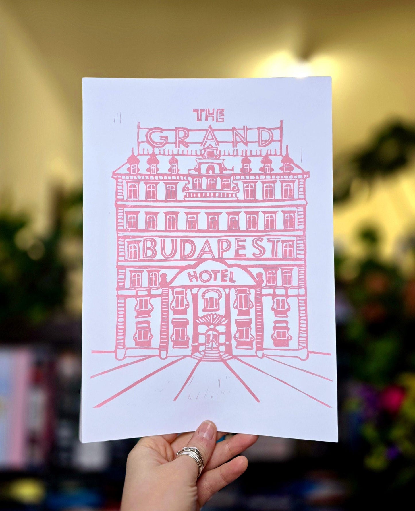 The Grand Budapest Hotel | Original Linoprint | Wes Anderson Movie Print