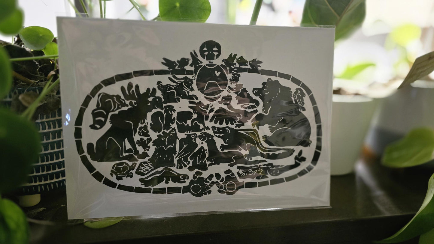 The Wild Robot | Original Linoprint |